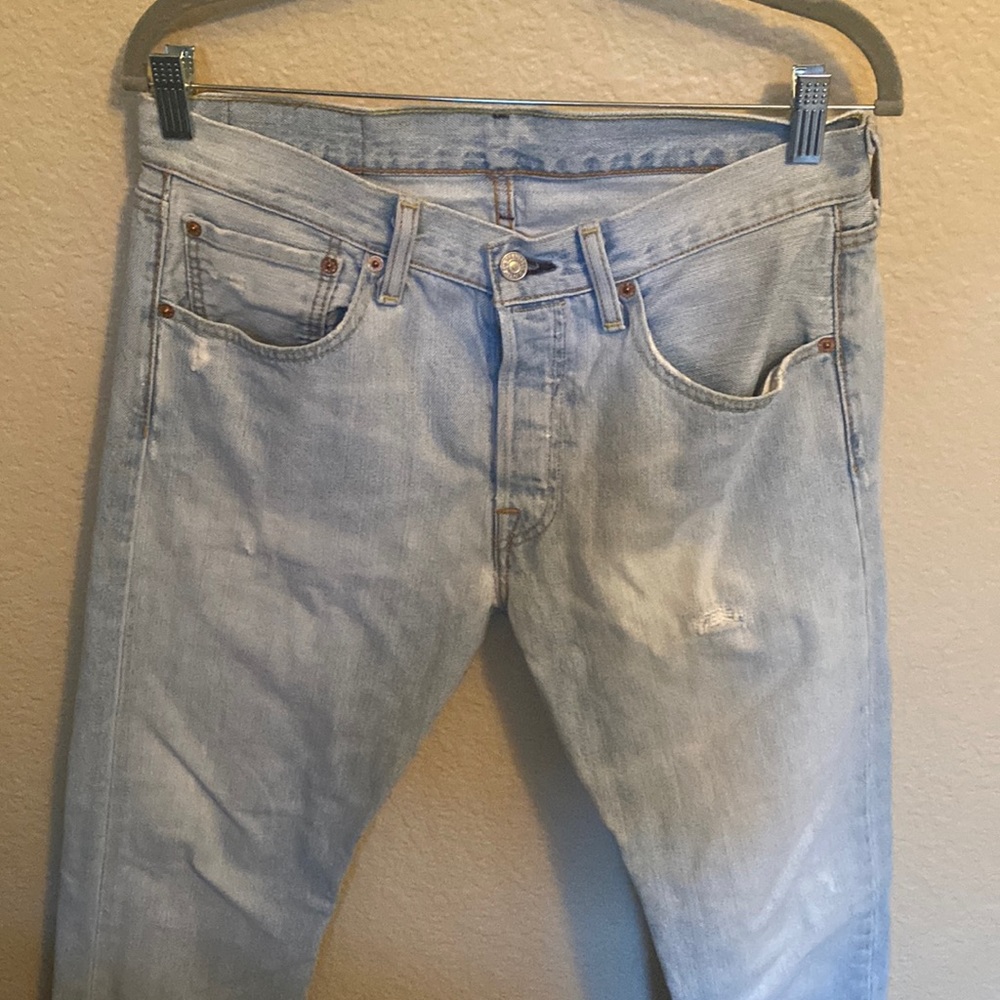 Mens light blue Levi’s 501’s
